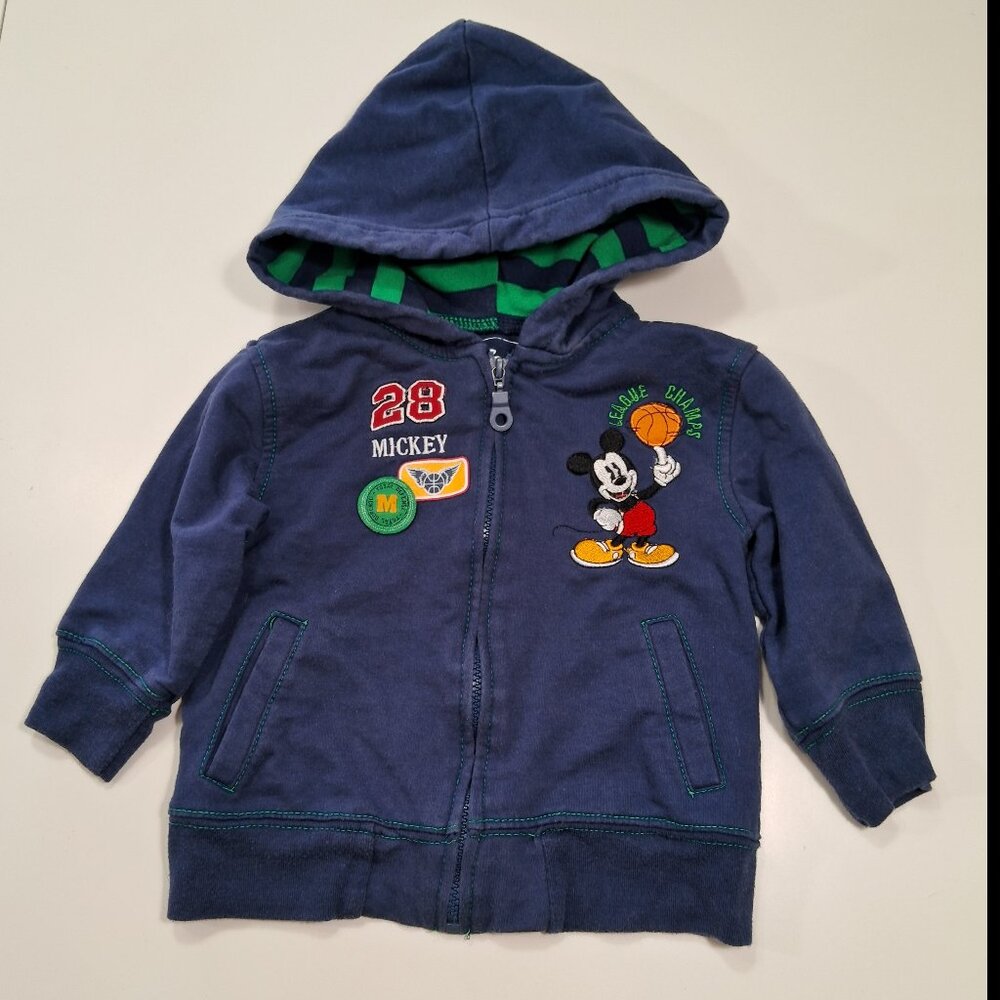 Disney Mickey Mouse Zip Up Blue Hoodie